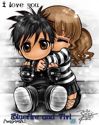 cute anime emo love. cute anime couples wallpaper.