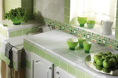 Green Kitchen Countertops on Green White Kitchen 300
