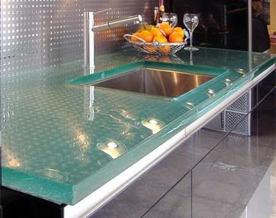 kitchen countertop glass