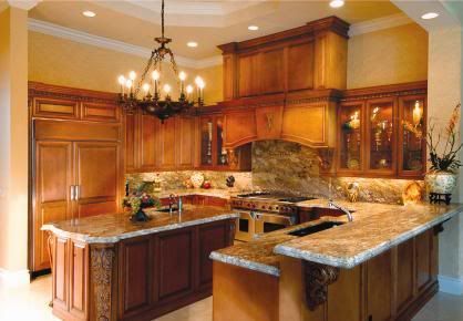 Pictures Kitchens  Cherry Cabinets on Granite Cherry Cabinets   Pics  And Help With Backsplash    Kitchens