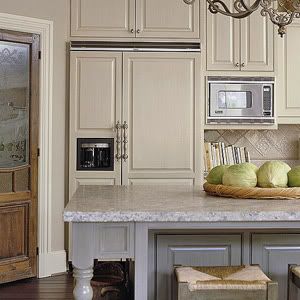 pictures of warm white cabinets with lighter granite   Kitchens