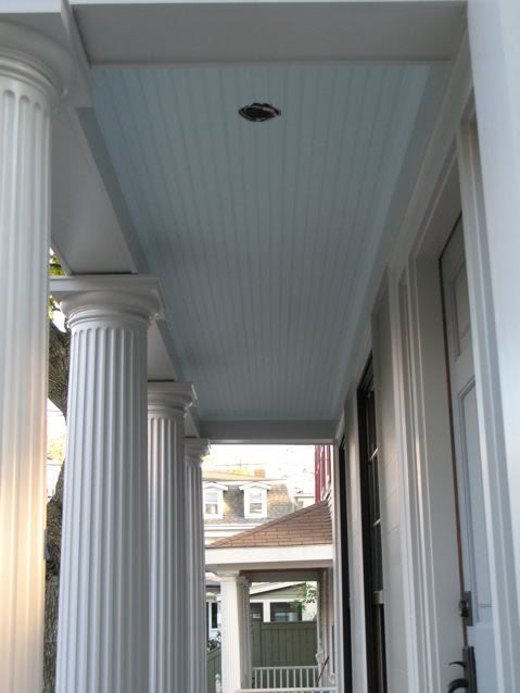 Beadboard ceiling