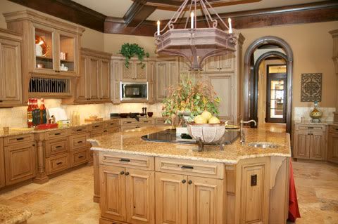 Brown Painted Kitchen Cabinets With White Appliances 2