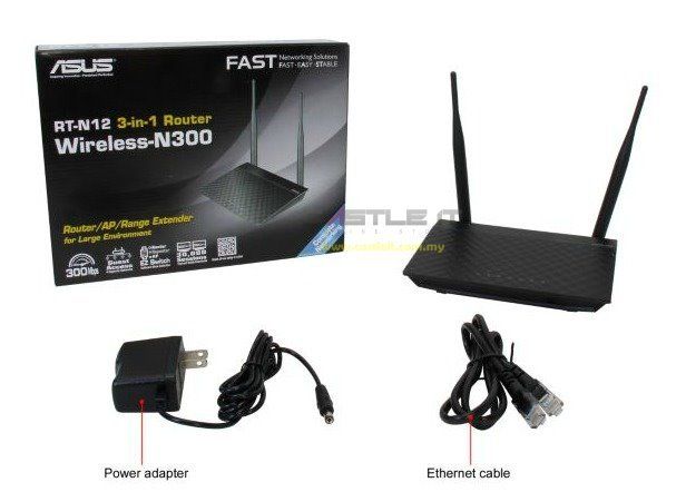 photo ASUS Modem Router STD WIFI N300 with HIGH POWER DSL-N12HP castleit 1.jpg