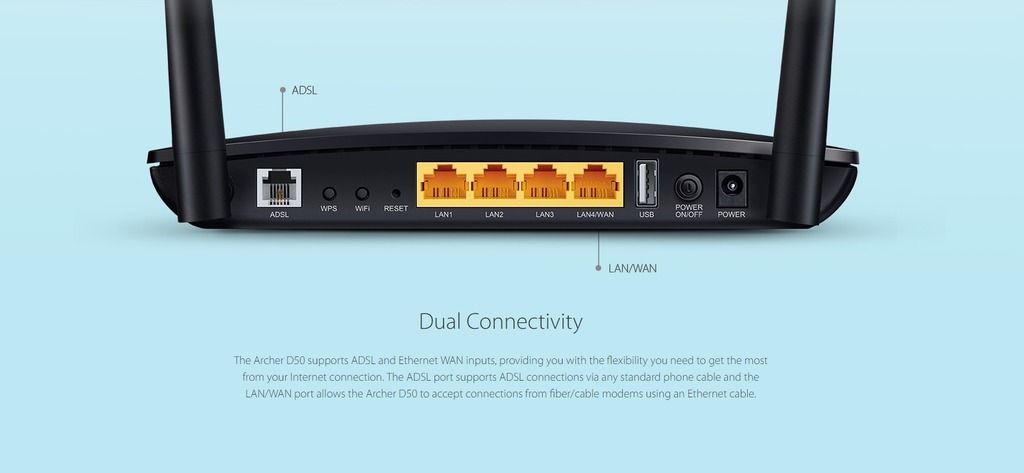 photo TP-LINK MODEM ROUTER WIFI N 300MBPS DUAL-BAND AC1200 ARCHER D50 castleit 3.jpg