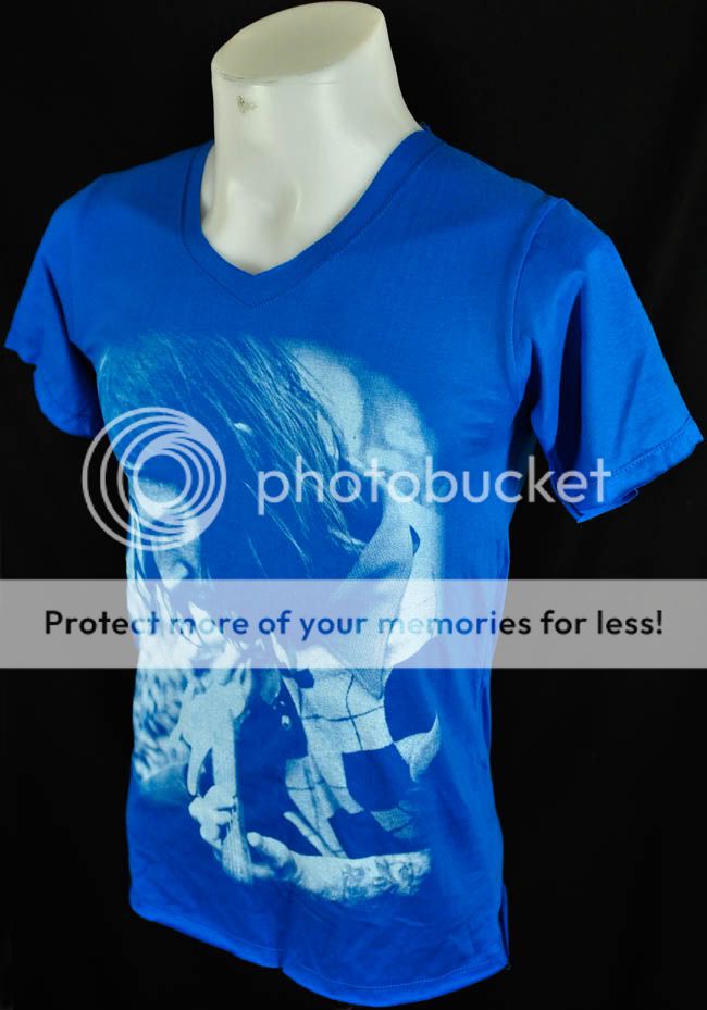 Neck Blue John Frusciante RHCP Punk Rock T Shirt XL  