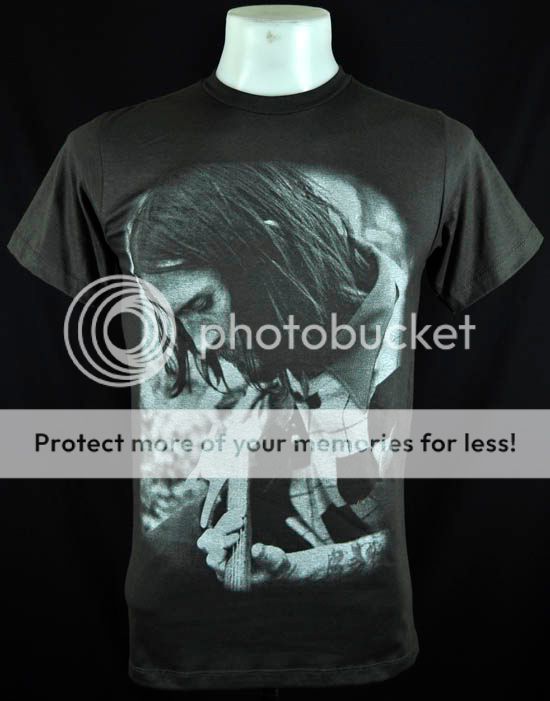 John Frusciante Retro Rock Dark Grey Tee T Shirt Size L