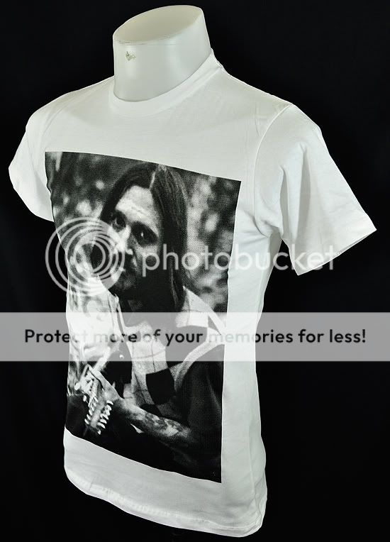 White T Shirt John Frusciante RHCP Rock Punk Tee Size S  