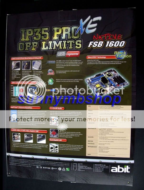 New ABIT IP35 PRO XE Motherboard FSB 1600 DDR2 µGuru  